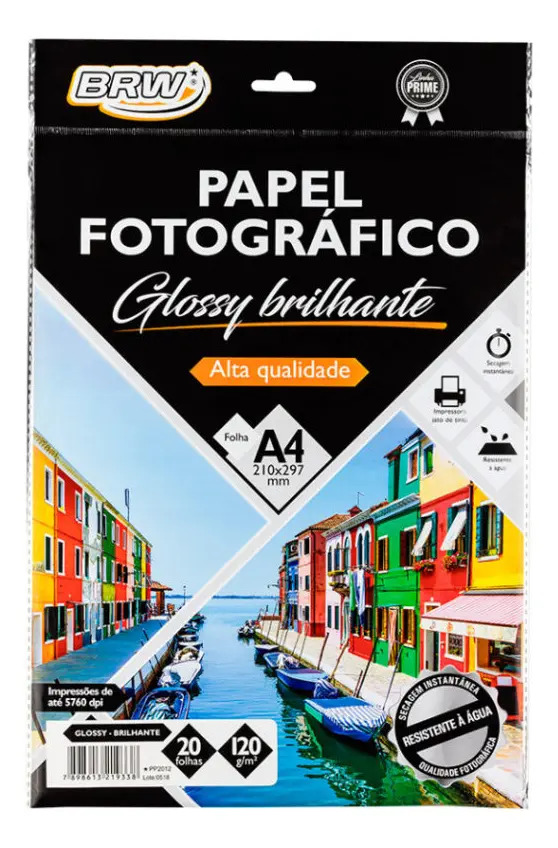 Papel Fotográfico Glossy Brilhante 120 g BRW 1