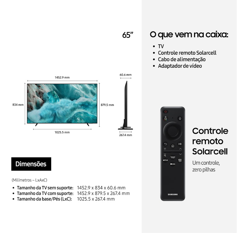 Vision AI TV 65 Polegadas QLED 4K Q7F 2025 4
