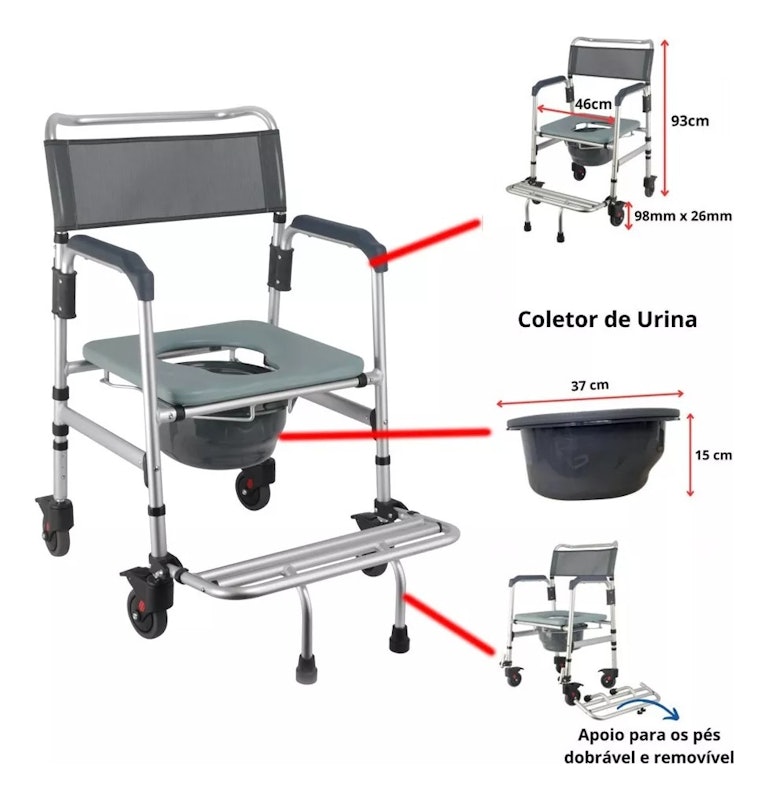 Cadeira de Banho Desmontável 5