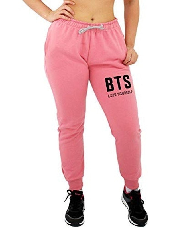 Calça Jogger Feminina Moletom Kpop BTS Love Yourself 1