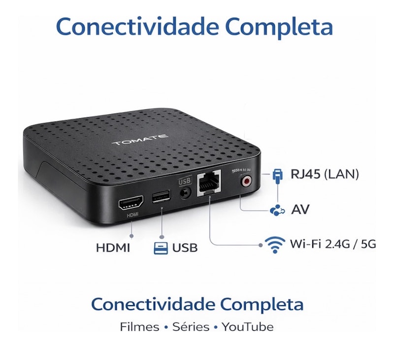 Smart TV Box 4K Ultra HD Tomate 3