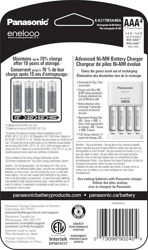 Carregador Eneloop AA New 2100 Cycle Ni-MH Baterias Recarregáveis 5