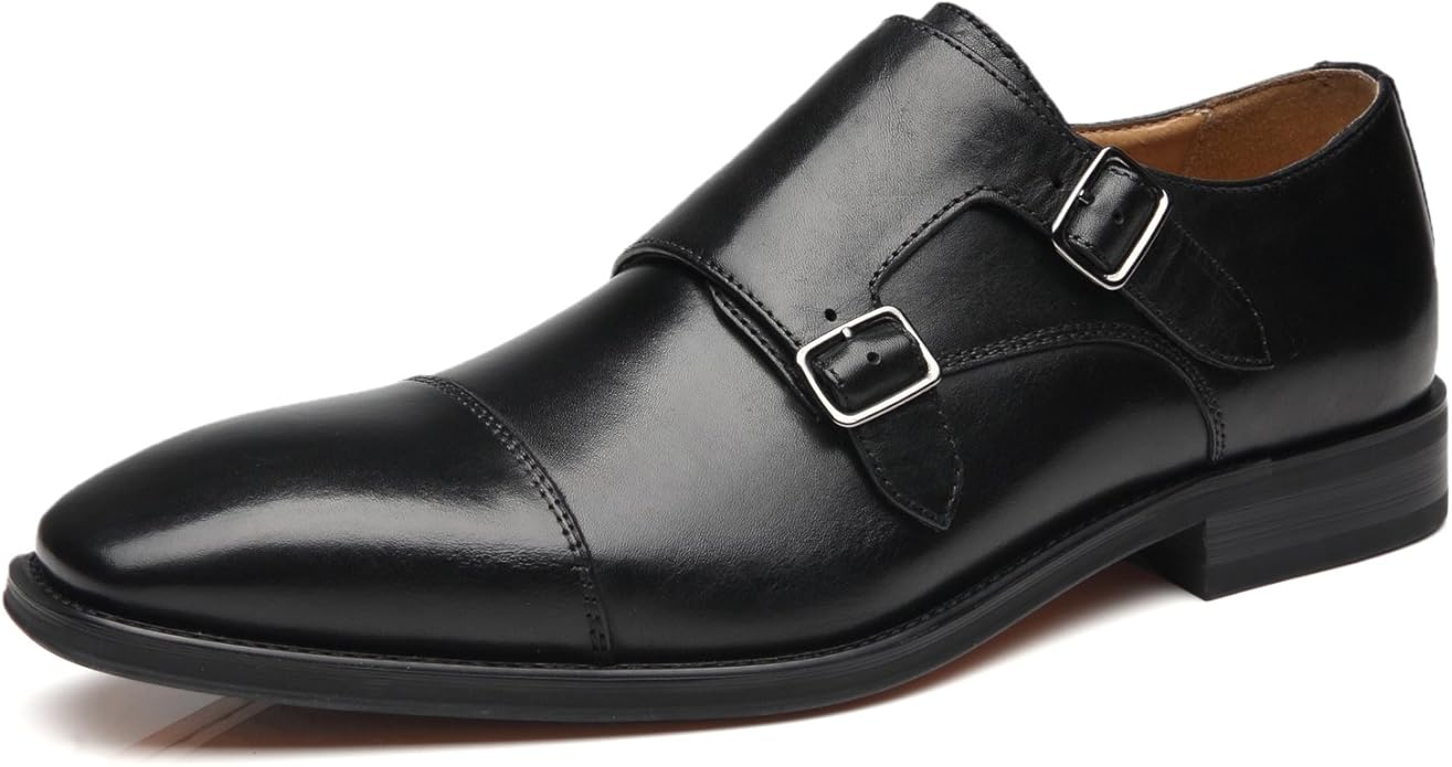 Sapato Masculino Monk Strap Chal-1-Black La Milano 1