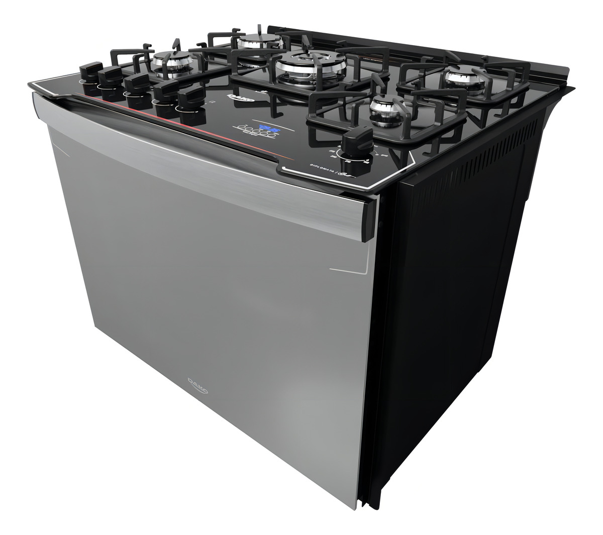Fogão de Embutir 5 Bocas Espelhado com Timer Digital Dako Diplomata Grill Style 4
