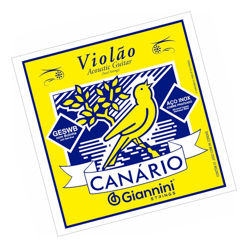 Encordoamento para Violão Aço 6 Cordas Giannini Canário GESWB 3