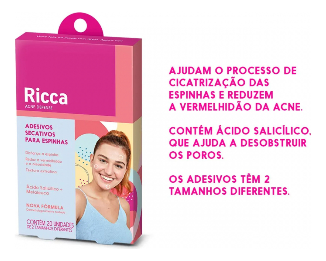 Adesivos Secativos para Espinhas Acne Defense Ricca 3