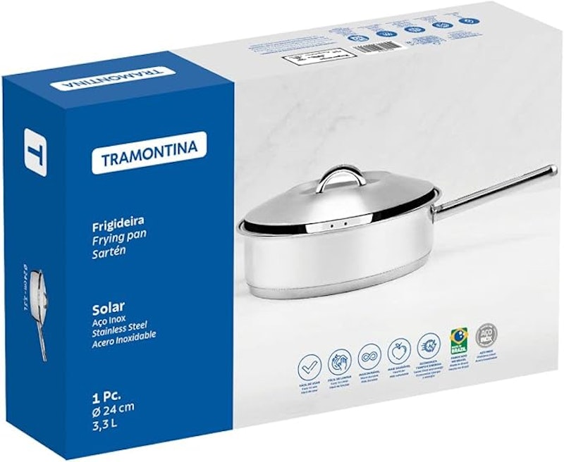 Frigideira Tramontina Solar em Aço Inox 5