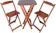 TARIMATÃ Conjunto de Mesa Bistrô Dobrável com 2 Cadeiras Imbuia 1