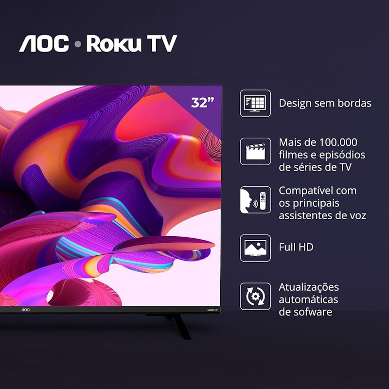 Smart TV AOC Roku TV 32" HD - SÉRIE 5135 2