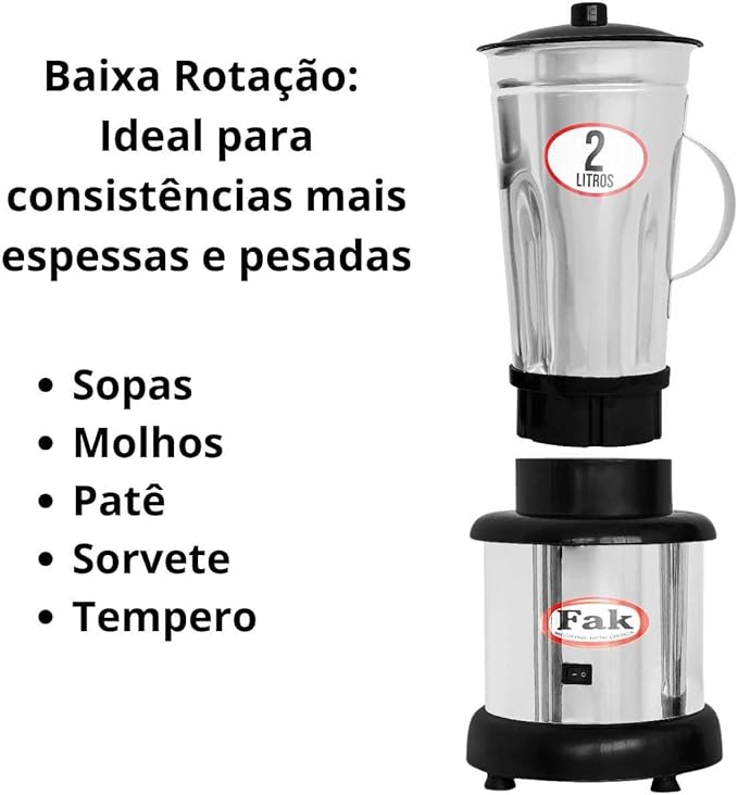 Liquidificador Baixa Rotação 2 L 4