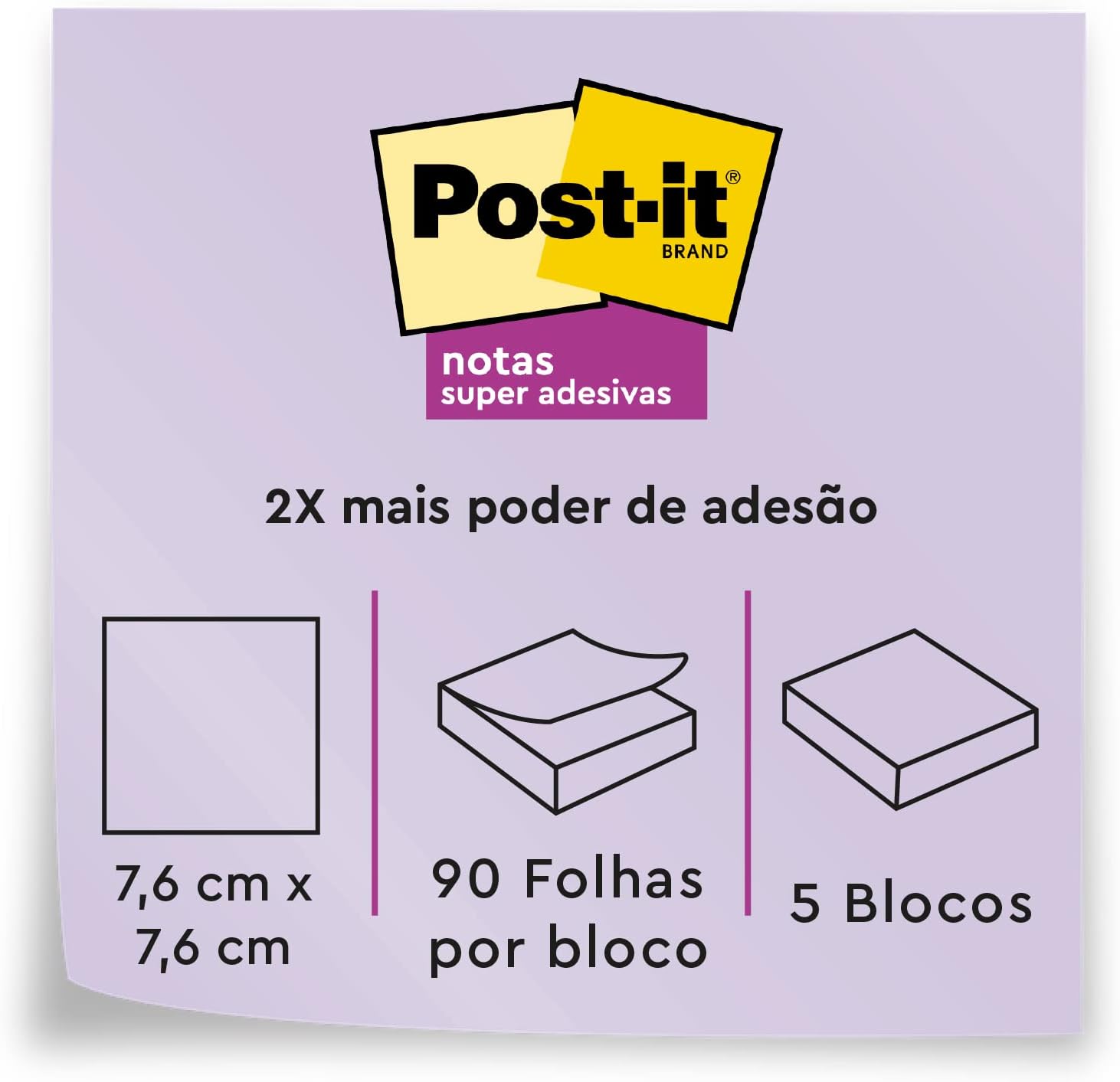 Bloco de Notas Super Adesivas Post-it Coleção Diversão Colorida 3