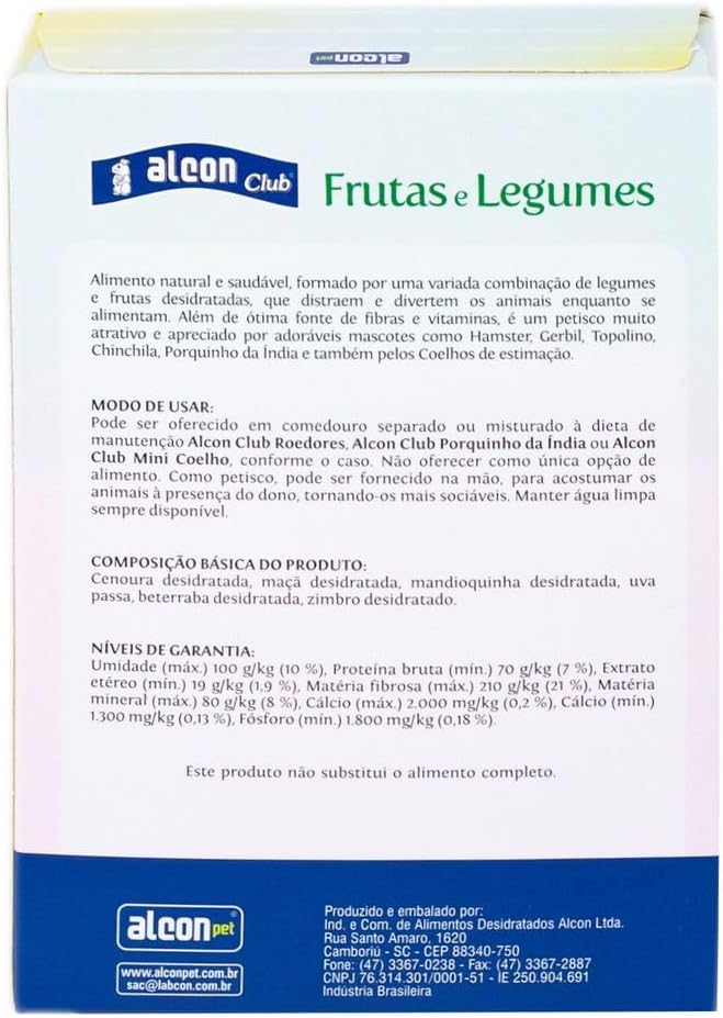 Ração Alcon Roedores Frutas e Legumes 2