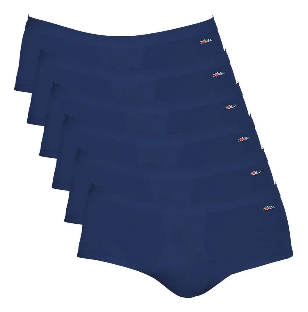 Kit 6 Cuecas Zorba Slip Linea com Abertura Algodão 1