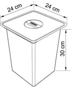 Lixeira de Sobrepor Quadrada Franke Aço Inox Escovado - 10 Litros 2