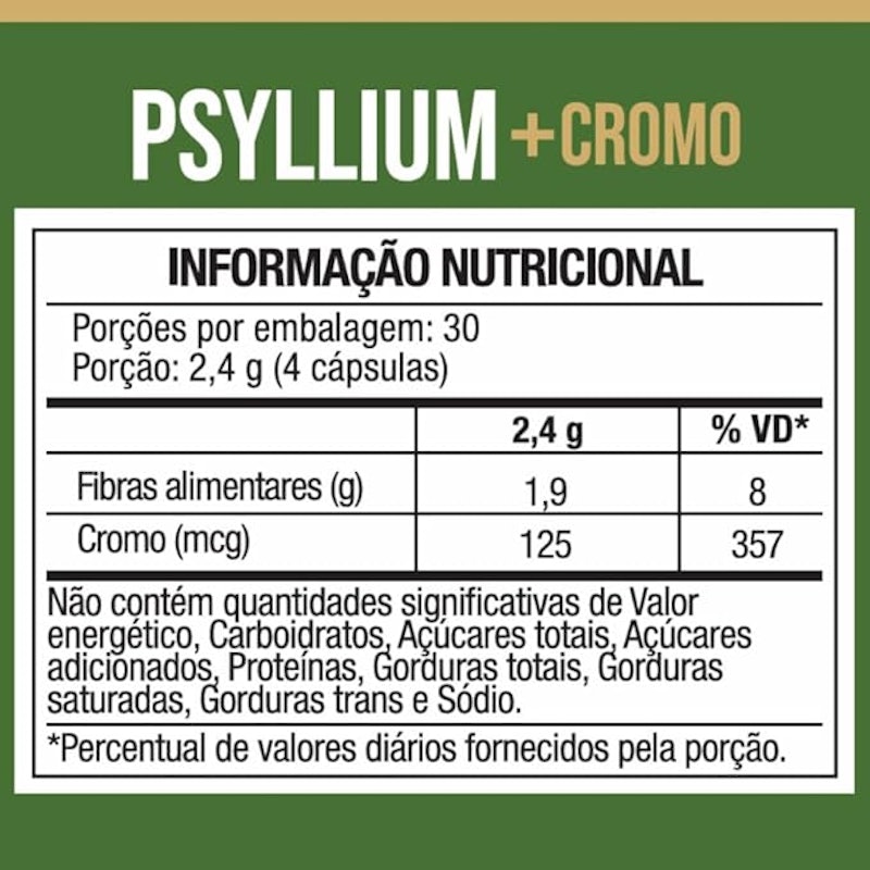 Psyllium + Picolinato de Cromo 3