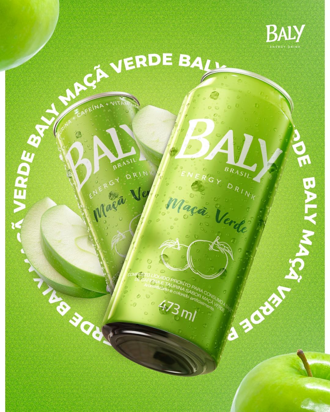 Baly Energy Drink Maçã Verde 4