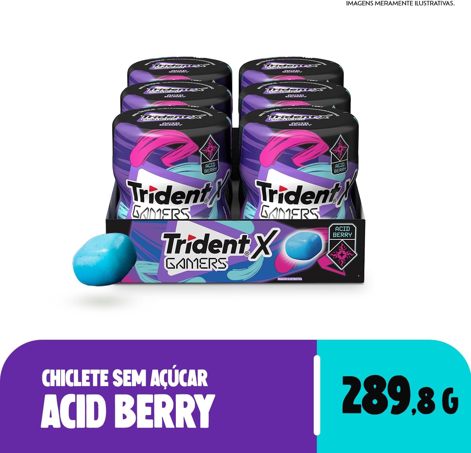 Chiclete Trident X Gamers Acid Berry 3