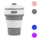 AB.MIDIA Copo Silicone Tampa Retrátil Café Bebida Quente Gelada Dobrável 1