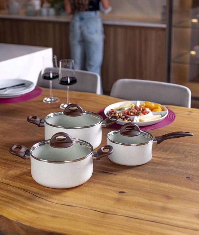 Jogo de Panelas Antiaderente Ceramic Life 5 Peças Smart Plus 2