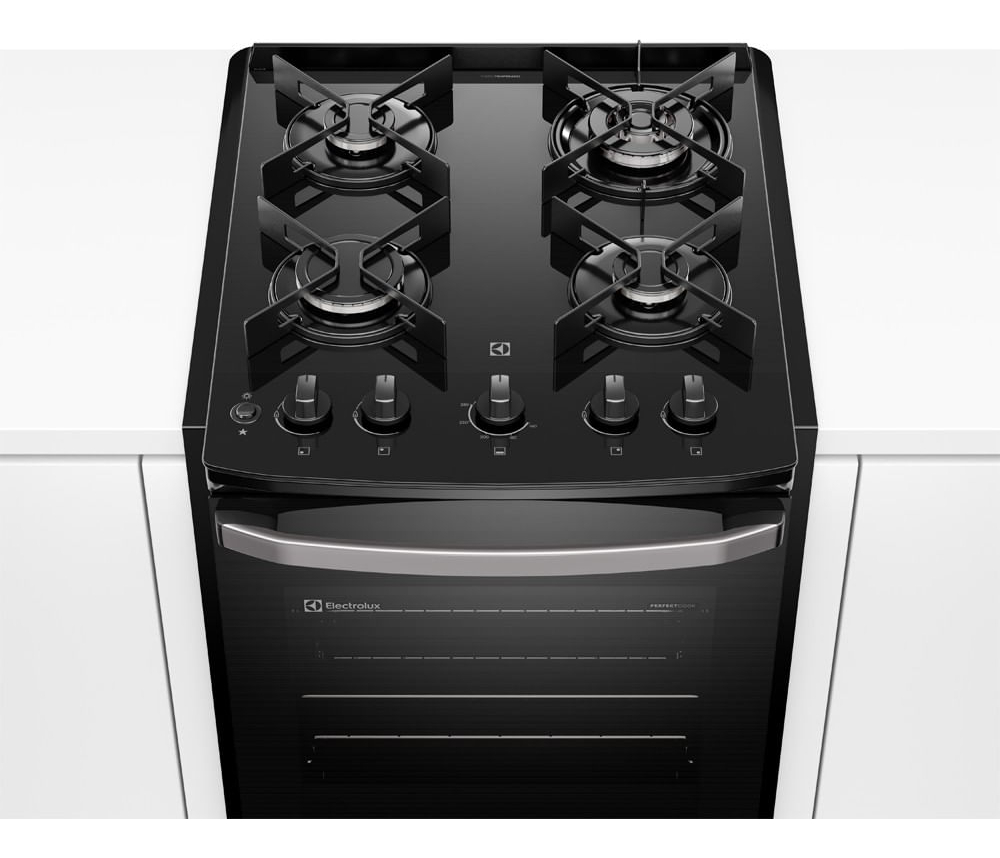 Fogão de Embutir 4 Bocas Electrolux Preto Experience 5