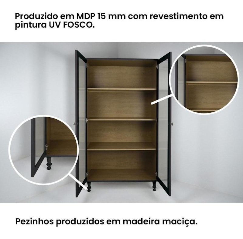 Cristaleira Estante para Livros 3