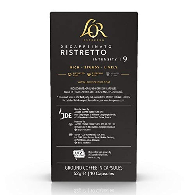 Cápsulas Café L'OR Ristretto Decaffeinato 2