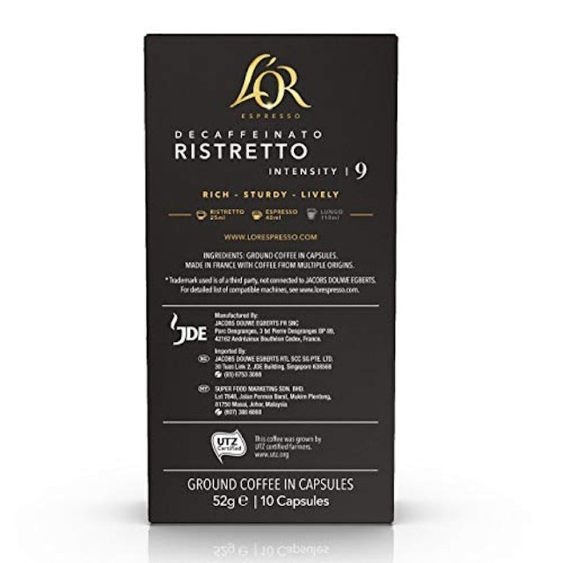 Cápsulas Café L'OR Ristretto Decaffeinato 2