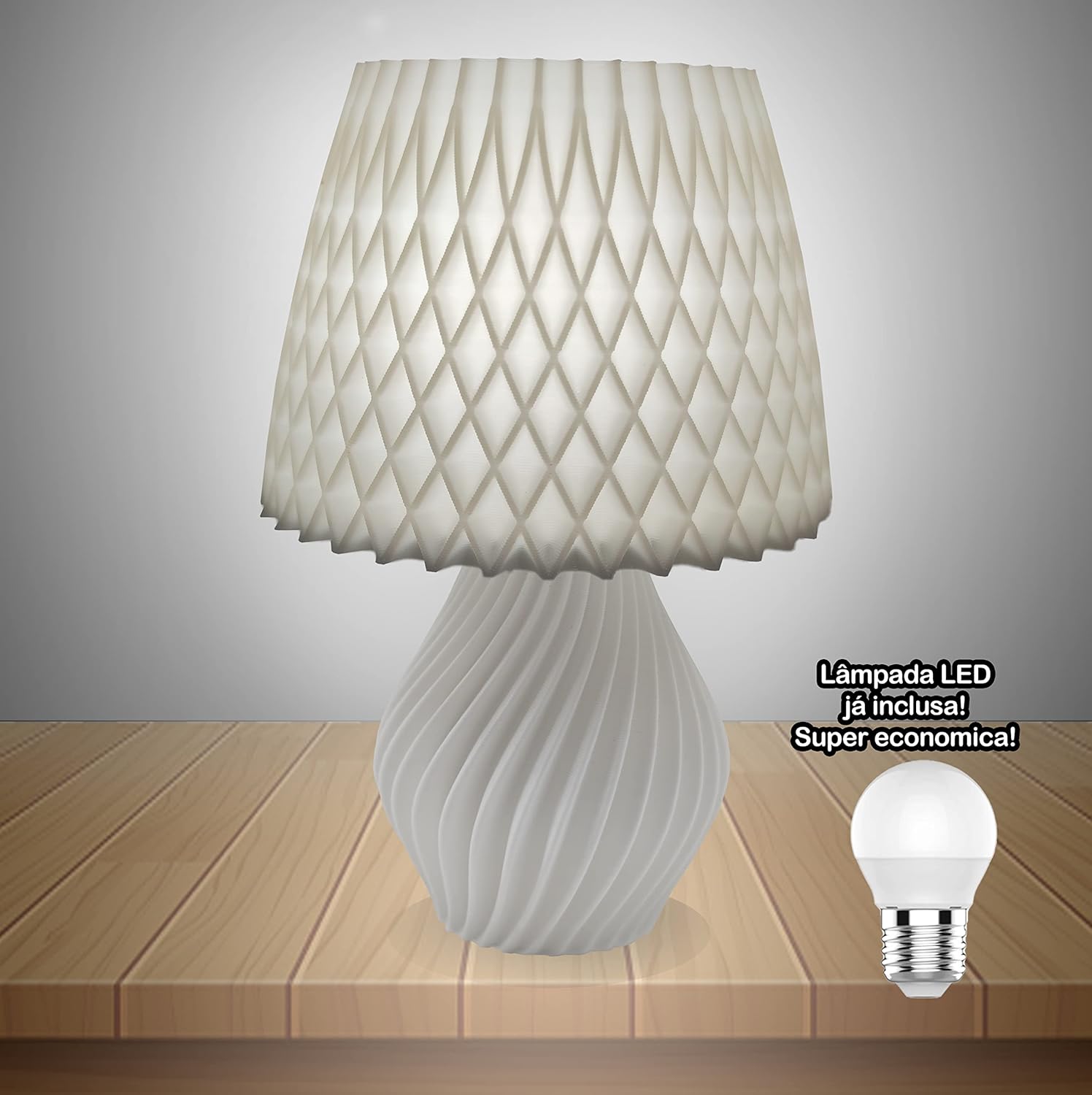 Abajur Luminária com Lâmpada LED 2