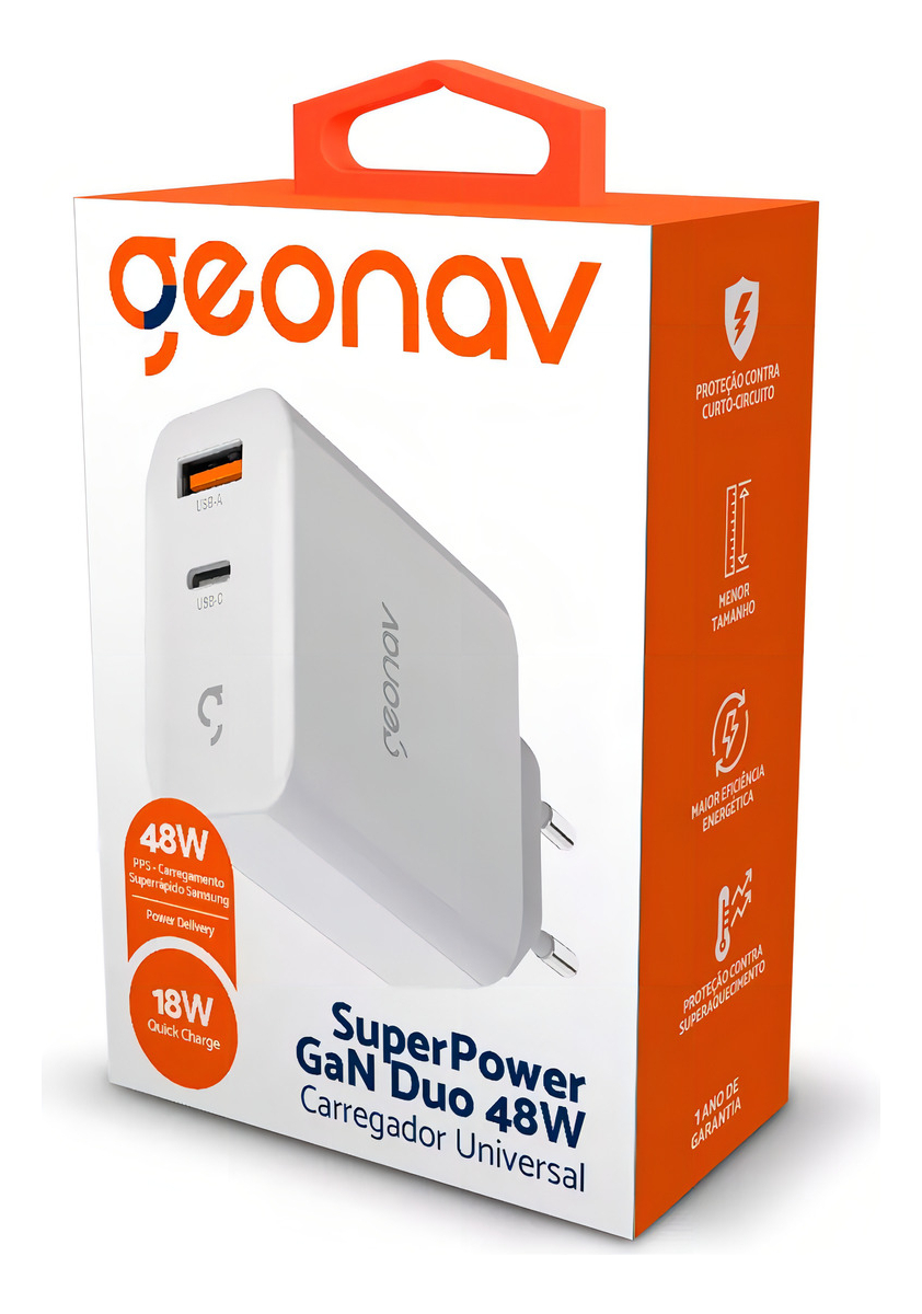 SuperPower GaN Duo 48 W Carregador Universal Geonav 5