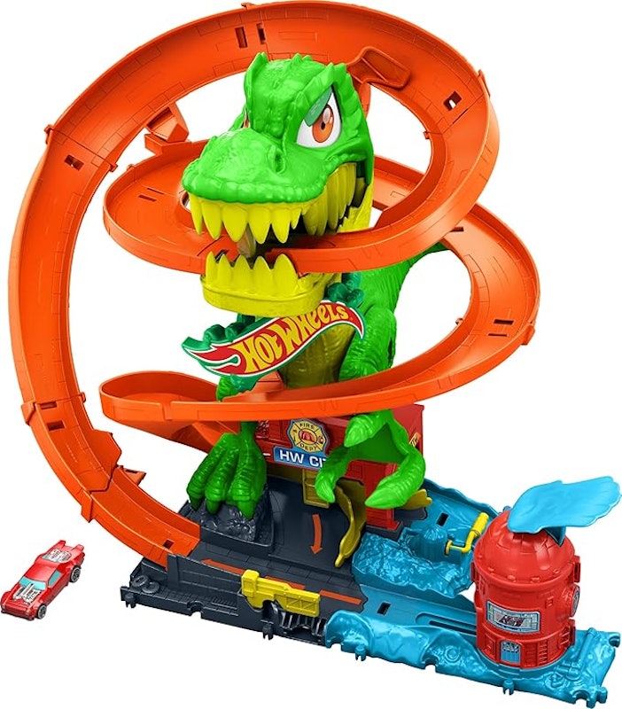 Pista Hot Wheels City T-Rex x Quartel de Bombeiros 1