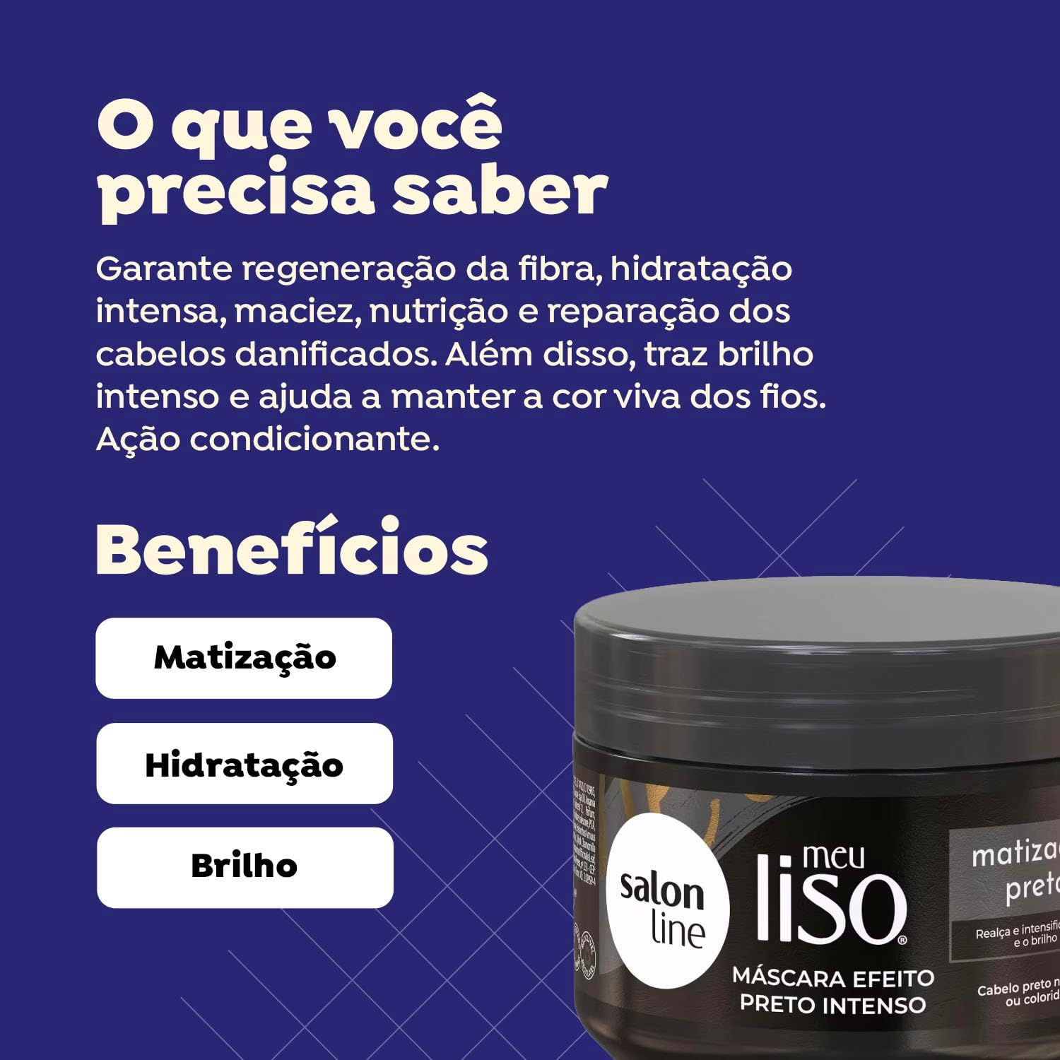 Máscara Meu Liso Matizador Preto Salon Line 2