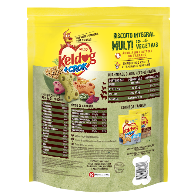 Keldog +Crok Biscoito Integral Multi 2