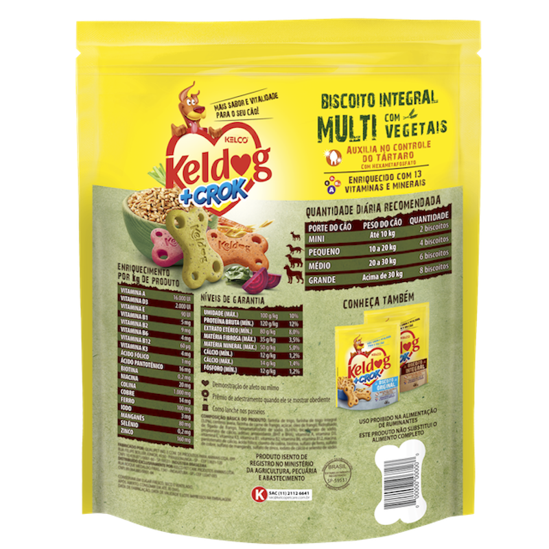Keldog +Crok Biscoito Integral Multi 2
