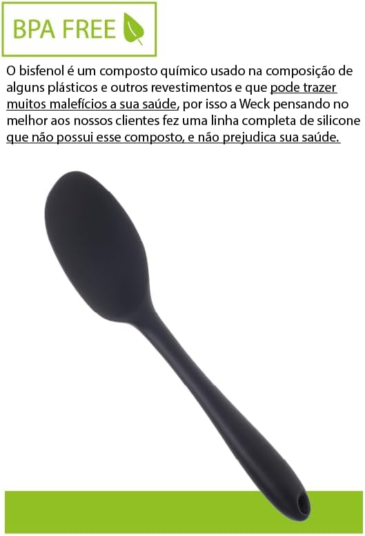 Colher Silicone 28 cm Weck Preto 4