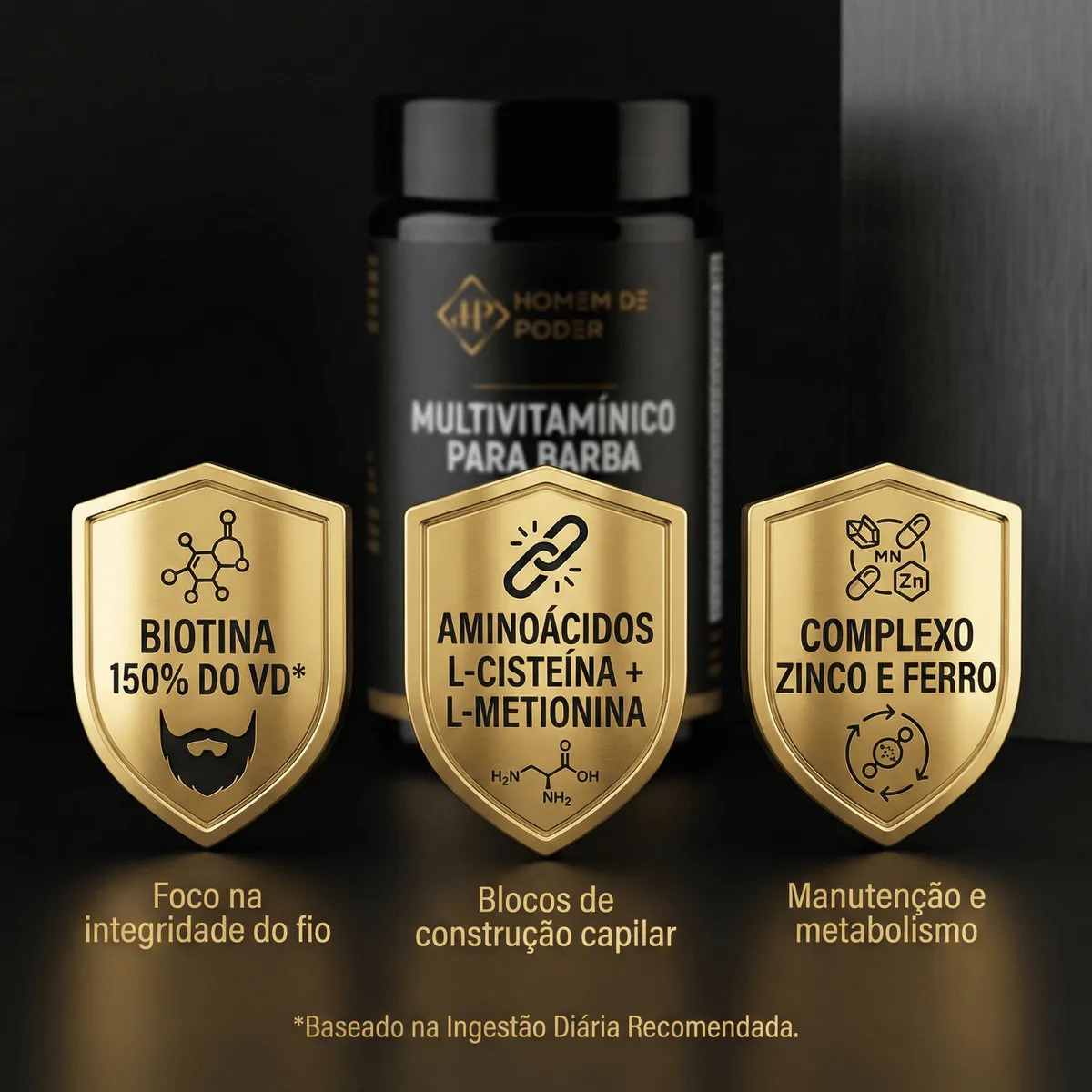 Multivitamínico para Barba Homem de Poder 4