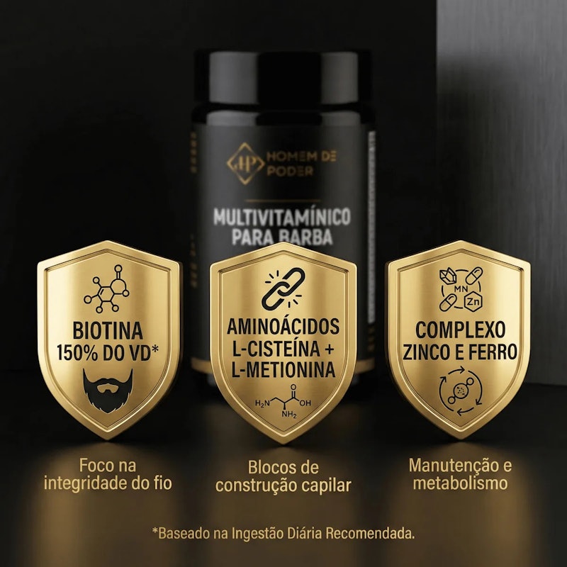 Multivitamínico para Barba Homem de Poder 4