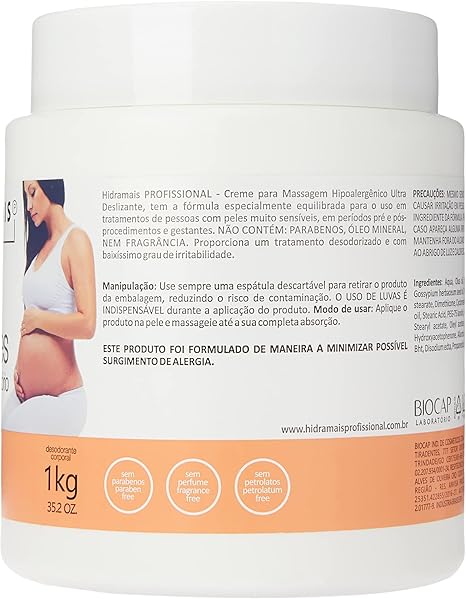 Creme para Massagem Gestantes e Pré Pós-Operatório Hidramais 2