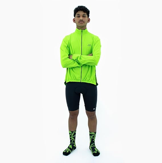 Jaqueta Corta-Vento de Ciclismo Masculina Race Amarelo Neon 2