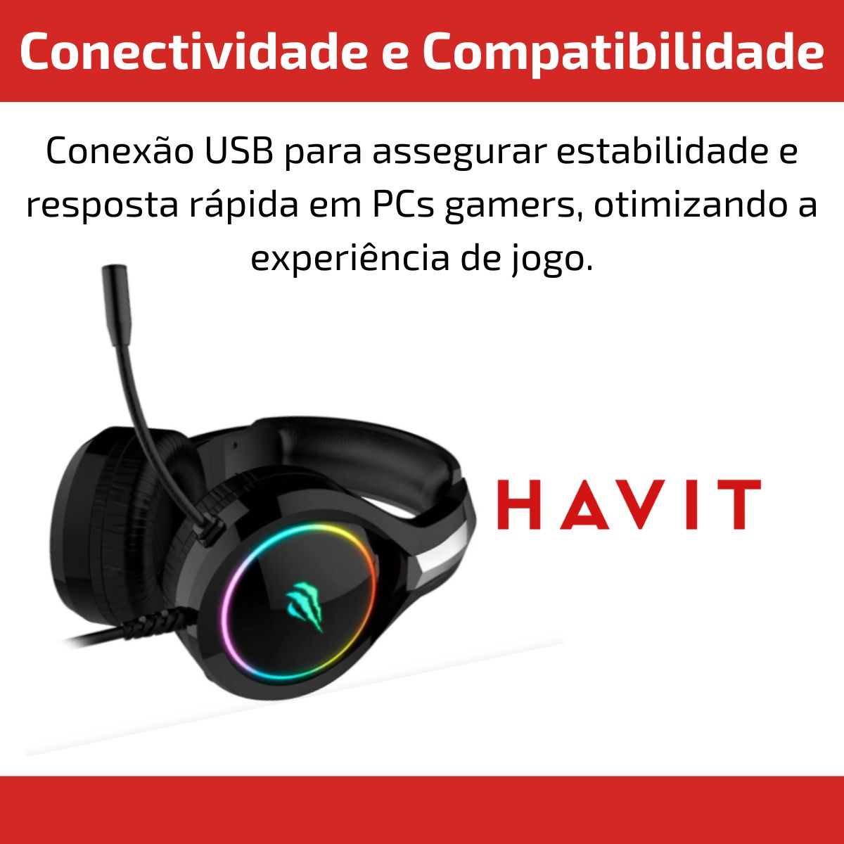 Fones de Ouvido Gamer HAVIT H2232D 5