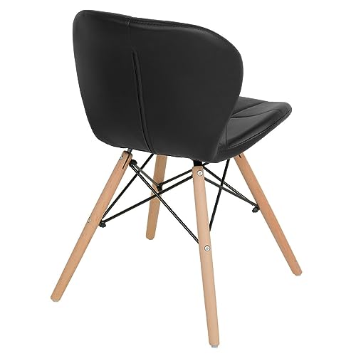 Cadeira Estofada Charles Eames Eiffel Slim Wood 5