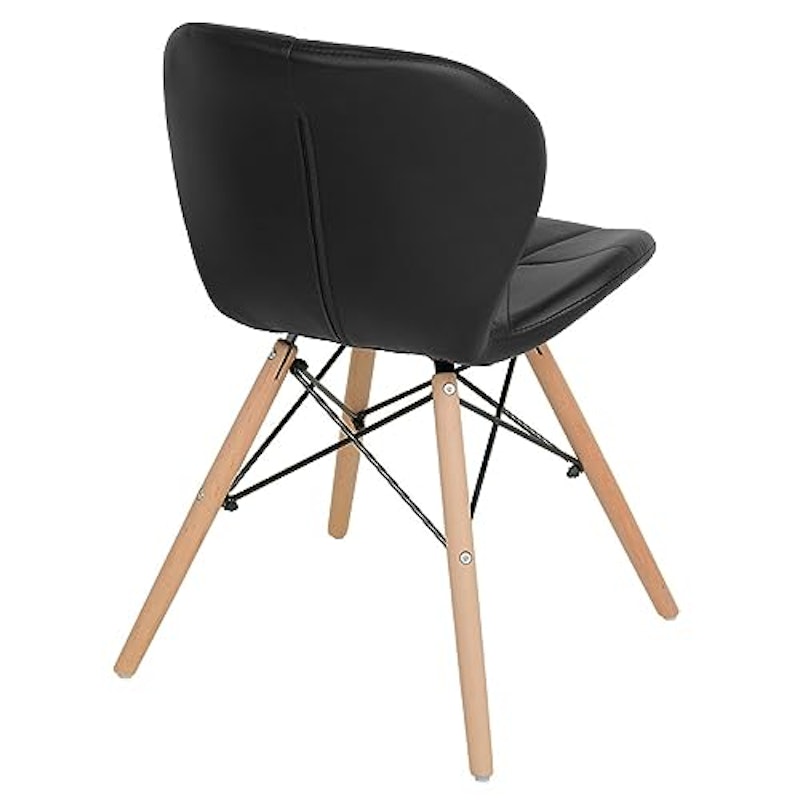 Cadeira Estofada Charles Eames Eiffel Slim Wood 5
