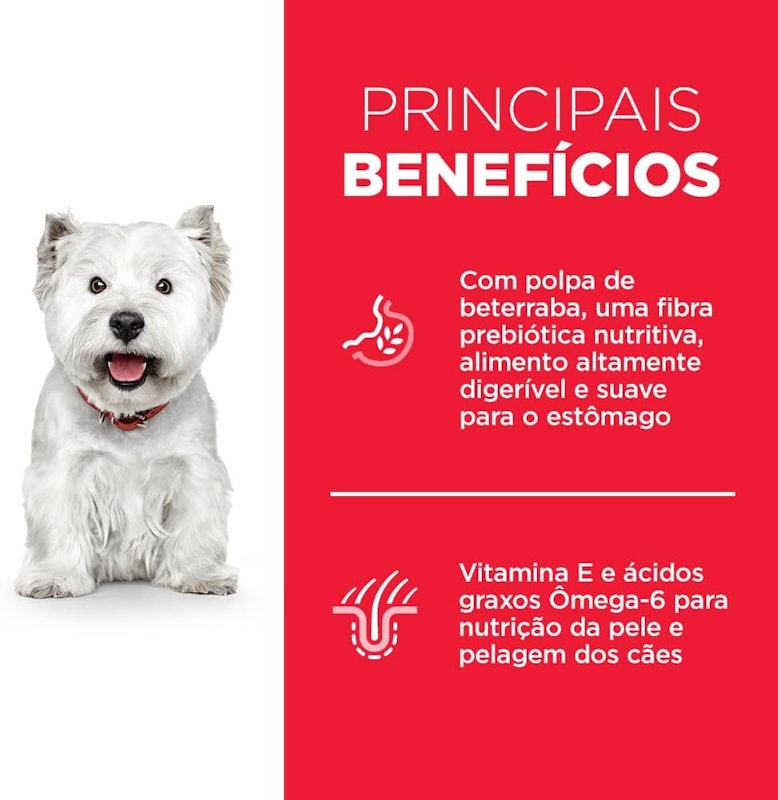 Ração Pele Sensível Pedaços Pequenos para Câes Adultos Hill's Science Diet 2