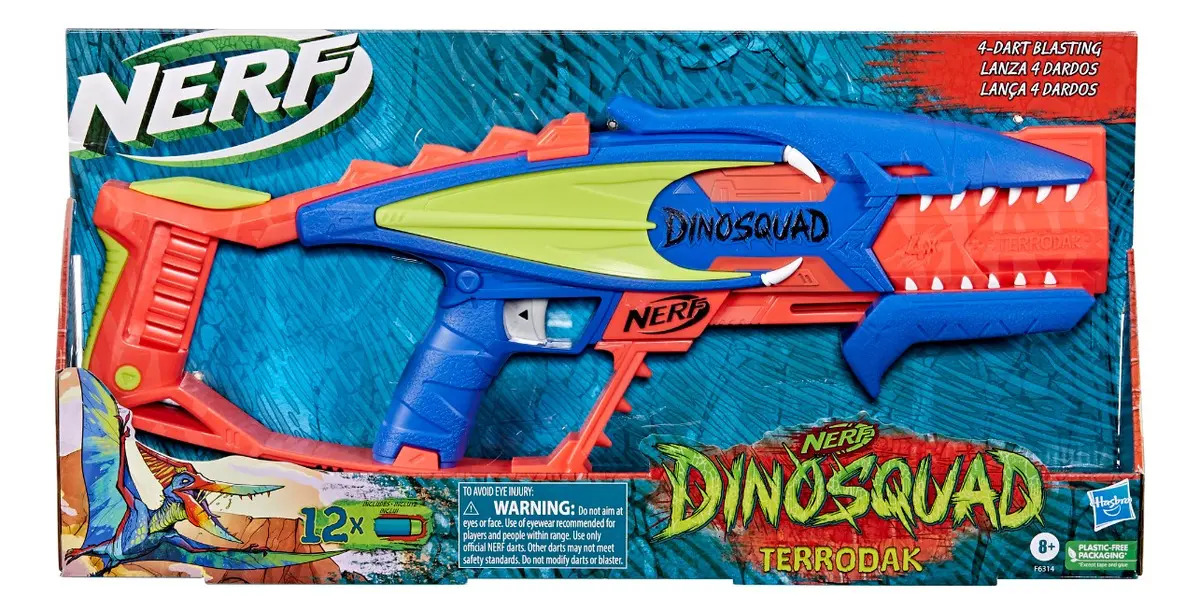 Lança Dardos Nerf Dinosquad Terrodak Elite 3
