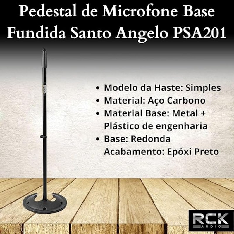 Pedestal de Microfone Base Fundida PSA201 2