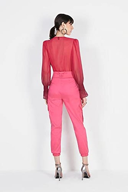 Calça Cargo Feminina com Cinto Dimy 3