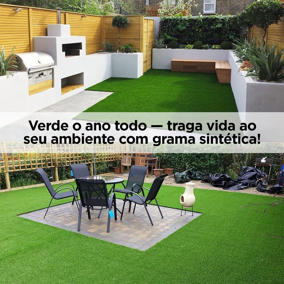 Grama Sintética Artificial 12 mm com Proteção UV e Anti-Fungo (10m²) 4