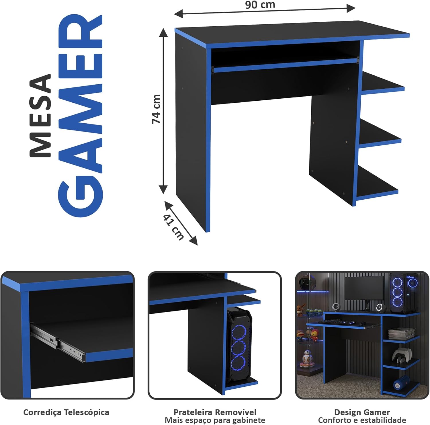Mesa Escrivaninha para Computador PEK MÓVEIS 2