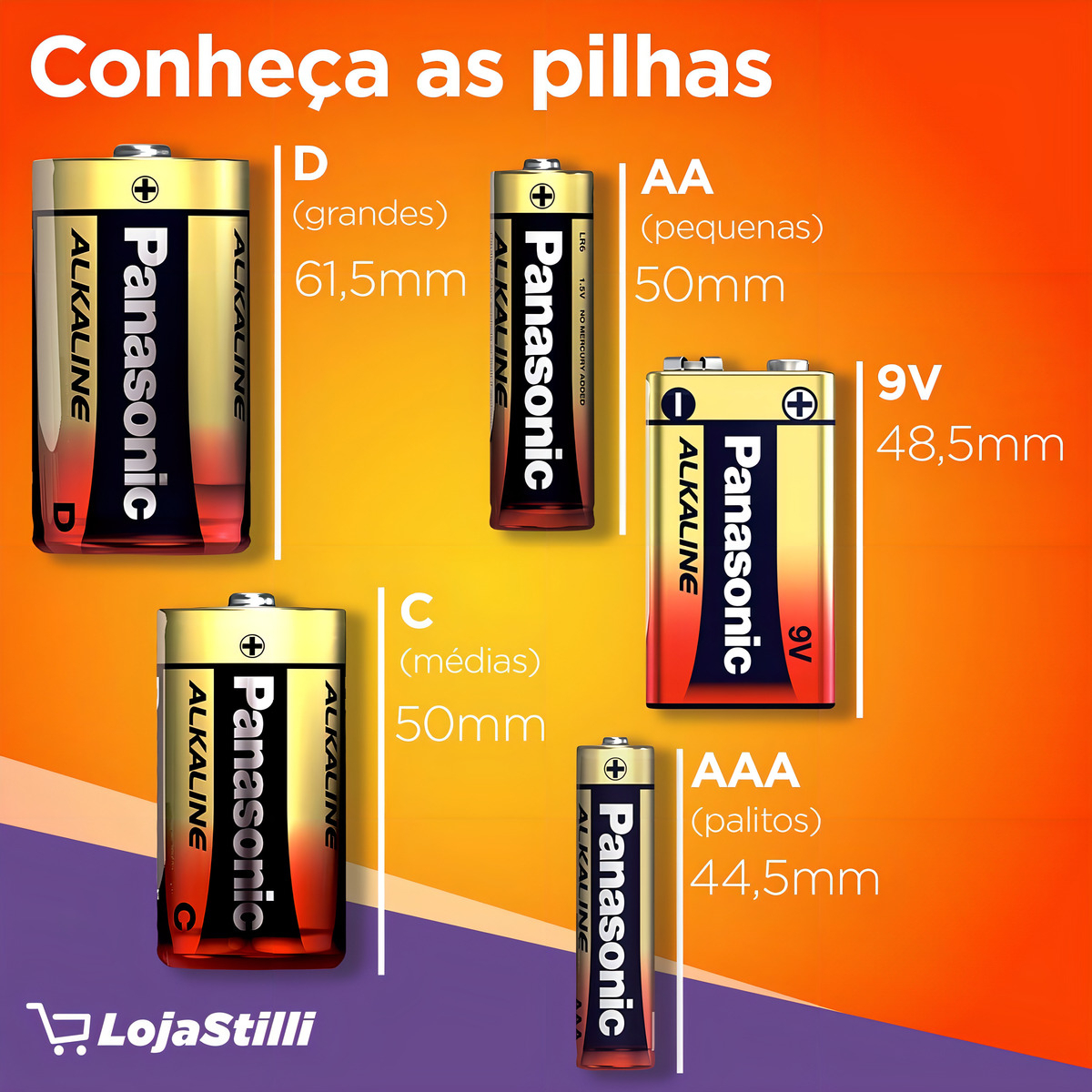 Pilha Alcalina AA Panasonic 4