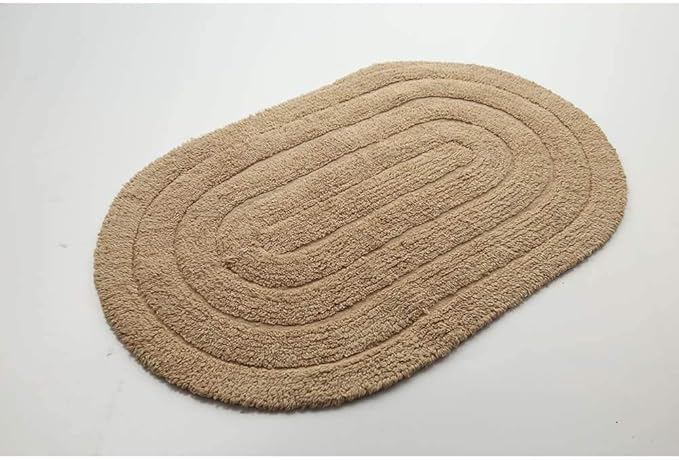 Tapete Banheiro Antiderrapante Allegro Oval Linen 4