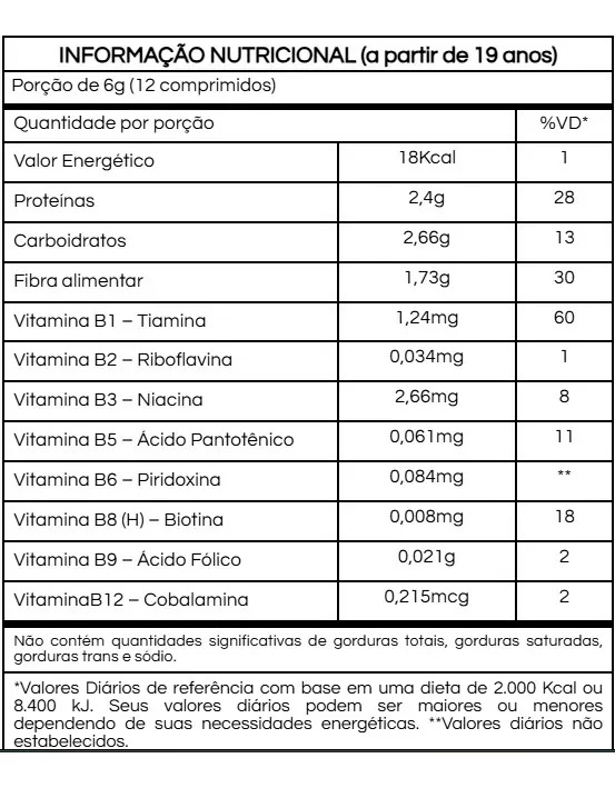 Suplemento de Levedo de Cerveja Nutrye 2